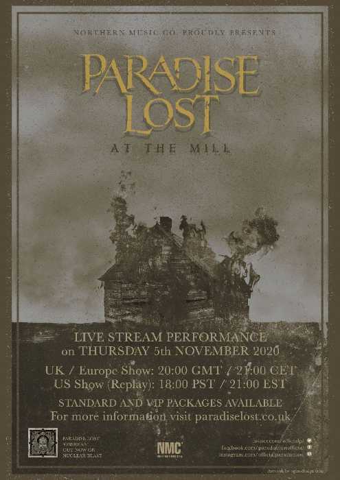 paradise lost concert flyer 2020