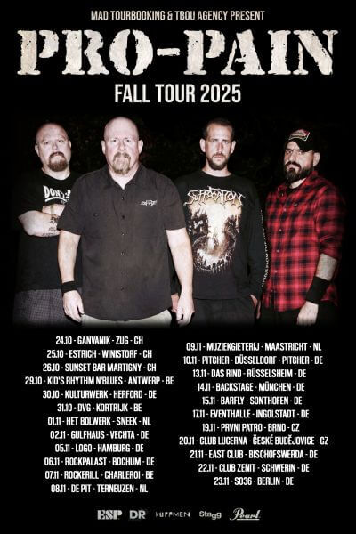 Pro-Pain Tourplakat Herbst 2025