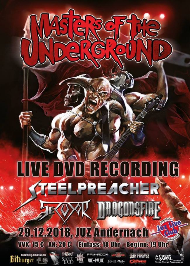 Masters of the Underground - DVD-Aufzeichnung im JUZ mit STEELPREACHER, DRAGONSFIRE und SECUTOR - Der Vorbericht