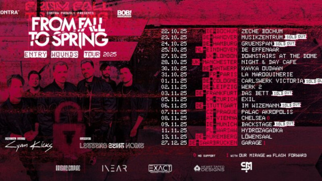 FROM FALL TO SPRING &amp; CYAN KICKS starten heute ihre „Entry Wounds“-Tour 2025