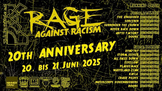 Rage Against Racism Festival - Lineup vollständig