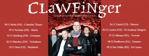 CLAWFINGER im Herbst wieder auf Tour