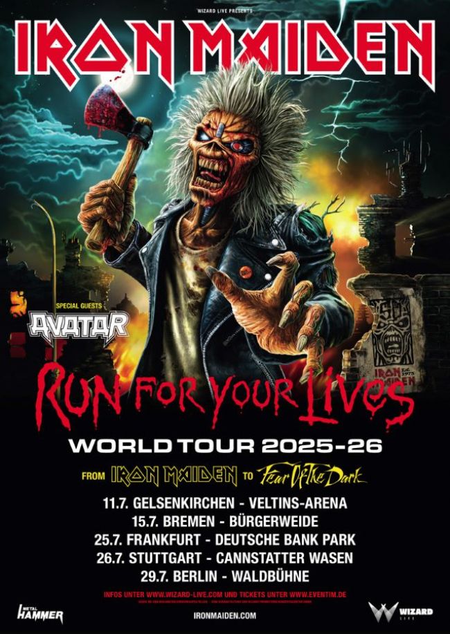 IRON MAIDEN kommen auf &quot;Run For Your Lives World Tour 2025/26&quot;