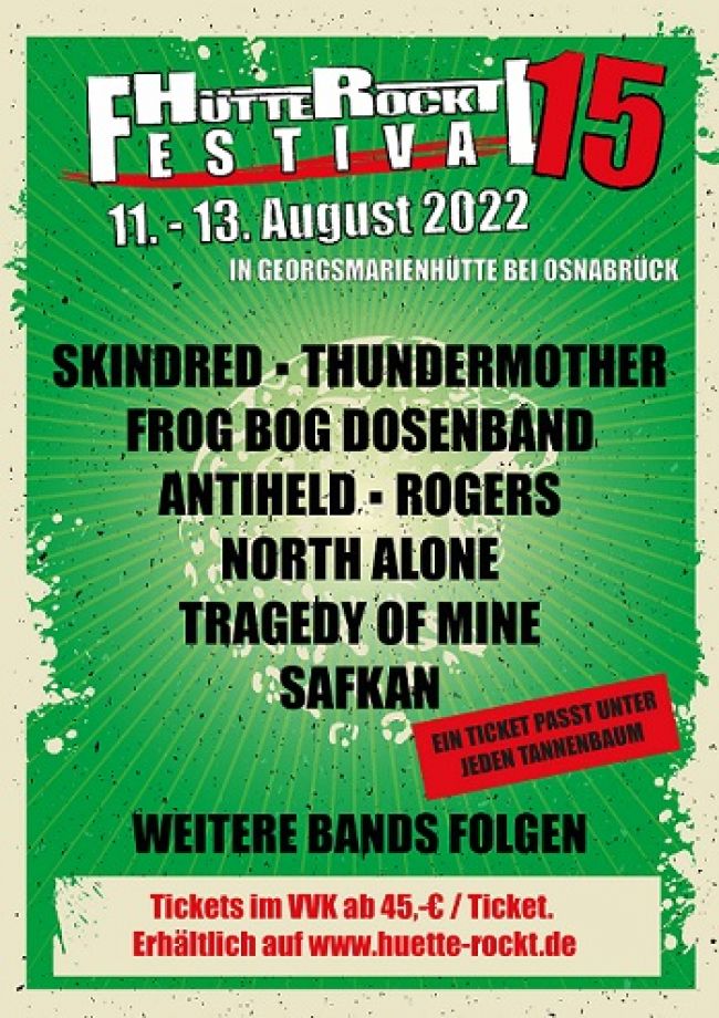 Das bisherige Lineup des Hütte Rockt 15